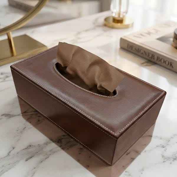 Leather Tissue Box Cover