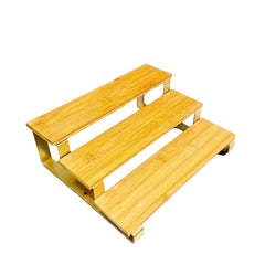 Bamboo & Metal 3-Step Display/Organizer Stand