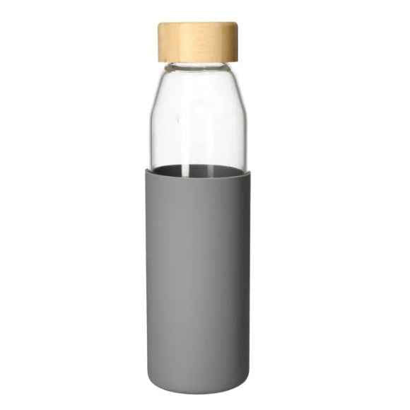 Danny Borosilicate Bottle With Beach Wood Lid 550ml One Piece
