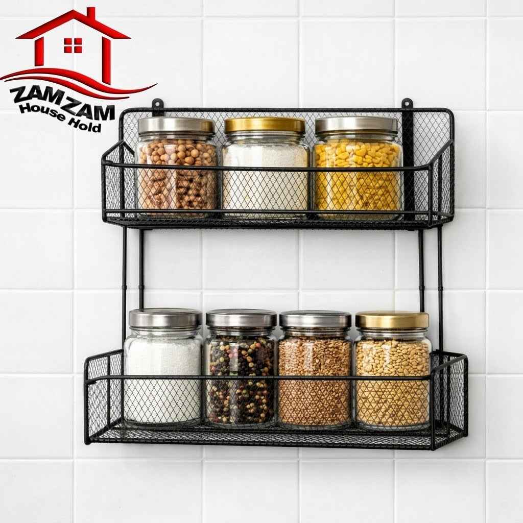 2-Tier Wall-Mount Spice Rack