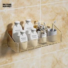 CORNER WALL-MOUNTED COSMETIC RACK โ NO-DRILL BATHROOM ORGANIZER FOR ACCESSORIES