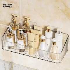 CORNER WALL-MOUNTED COSMETIC RACK โ NO-DRILL BATHROOM ORGANIZER FOR ACCESSORIES