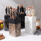 Luxury Rust-Proof Stainless Steel Knife Block Set