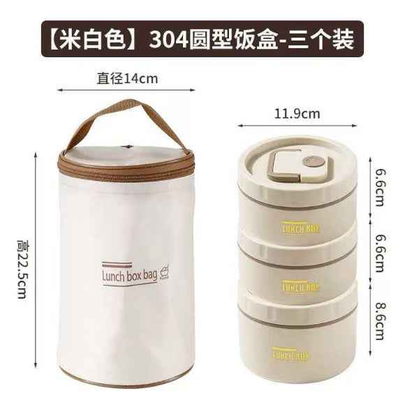 Insulated 410 Stainless Steel Lunch Box Leak Proof Microwaveable Portable Stackable Bento Box