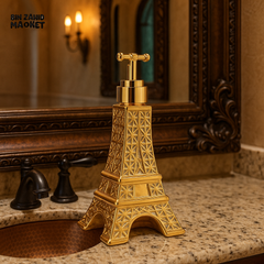 LUXURY EIFFEL TOWER SOAP DISPENSER โ GOLD PARIS THEME BATHROOM DECOR