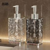 LUXURY TRANSPARENT SOAP DISPENSER BOTTLE โ REUSABLE HAND PUMP FOR SHOWER GEL SHAMPOO & LIQUID SOAP
