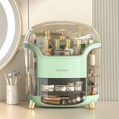 Luxury Rotating Cosmetic Organizer 360 Makeup Storage Box Moisture Proof & Stable