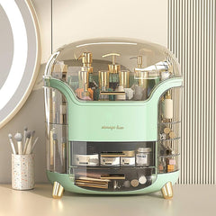 Luxury Rotating Cosmetic Organizer 360 Makeup Storage Box Moisture Proof & Stable