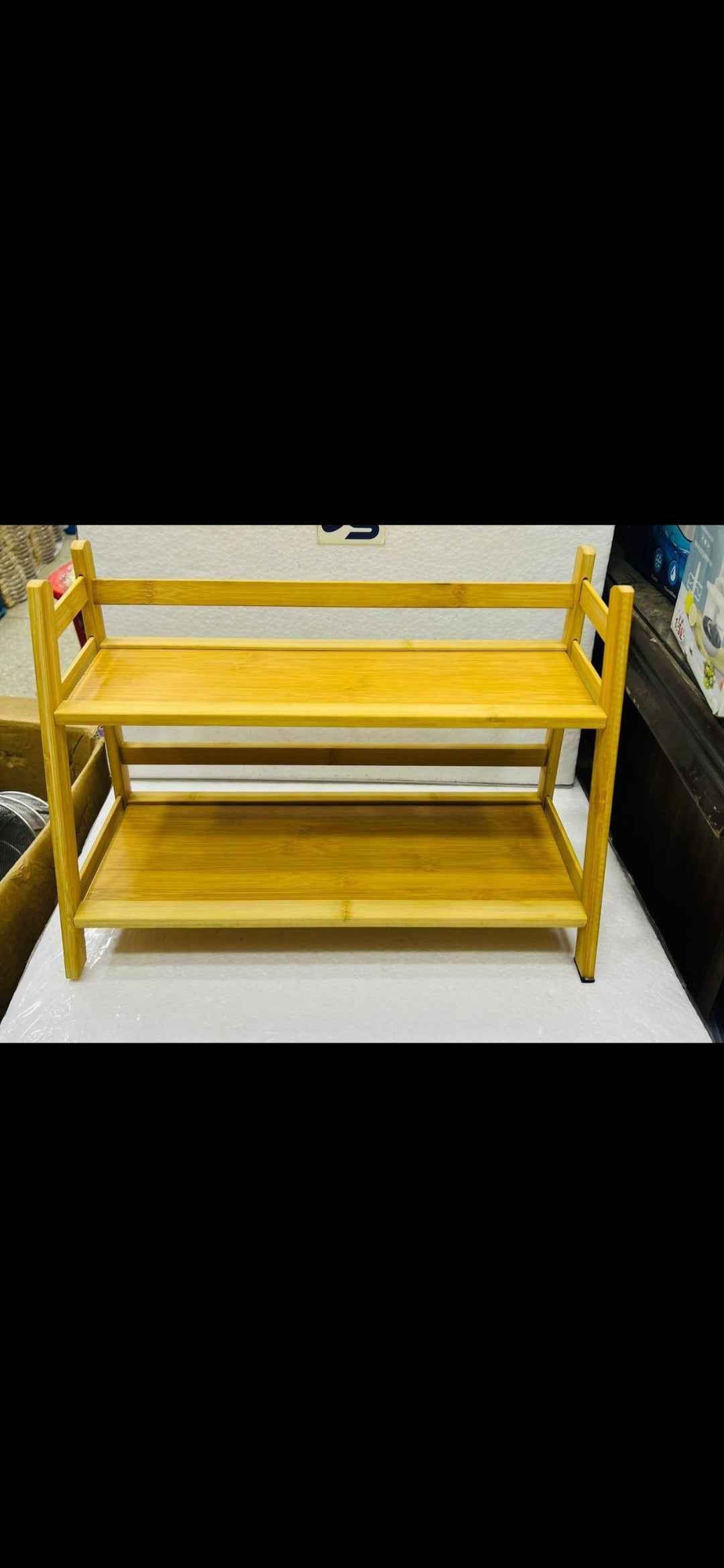 Bamboo Wood Rack For Kitchen And Room Multipurpose Use Premium Washable Wood