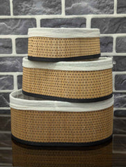 3Pcs Wooven Ratan Material Multipurpose Use Basket