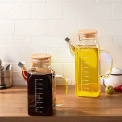 Premium Crystal Glass Material Oil Jug 1Litre Capacity