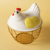 Eggs Basket with Plastic Hen Lid - Egg Basket in Pakistan - Quirky