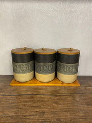 Tea Coffee Sugar Jar set 3