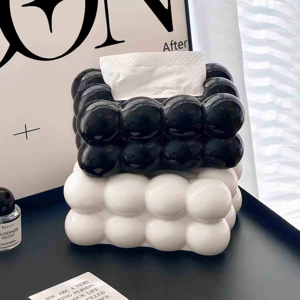 Plastic Material Bubble Tissue Box