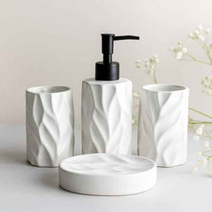 Ceramic 4pcs Bathroom Set White