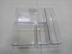 Acrylic Drawer Jwellery And Multipurpose Organizer 4pcs Set