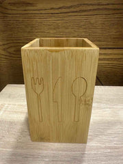 Premium Babmboo Wood Washable Spoon Holder