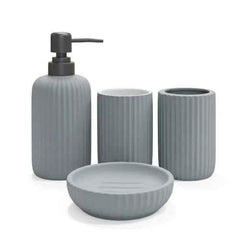 Grey Matt Finish 4Pcs Bathroom Set
