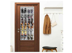 24-Pocket Over-the-Door Hanging Storage Organizer With Metal Hanger