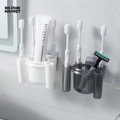 TOOTHBRUSH SHELF WITH CUP โ NO PUNCH WALL MOUNT DESIGN