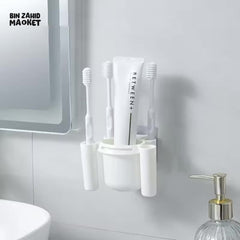 TOOTHBRUSH SHELF WITH CUP โ NO PUNCH WALL MOUNT DESIGN