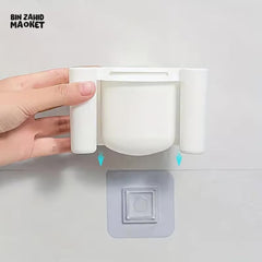 TOOTHBRUSH SHELF WITH CUP โ NO PUNCH WALL MOUNT DESIGN