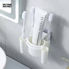 TOOTHBRUSH SHELF WITH CUP โ NO PUNCH WALL MOUNT DESIGN