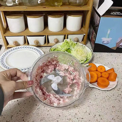 Multifunction Hand Press Manual Vegetable Chopper 1.5 Liter