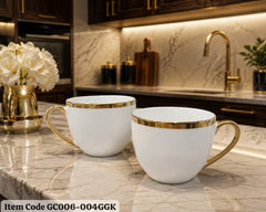 Golden Rim Teacup Set
