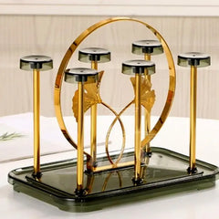 High Quality Golden Acrylic Glass Stand Fancy