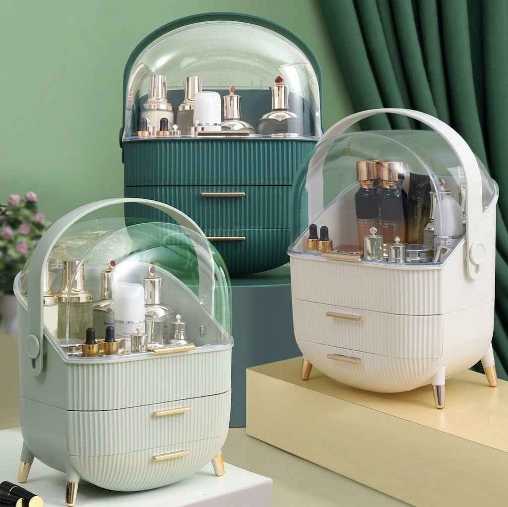 Round Dome Cosmetic Organizer (3-Tier)