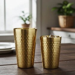 Hammered Gold Tumbler Set (2-pc)