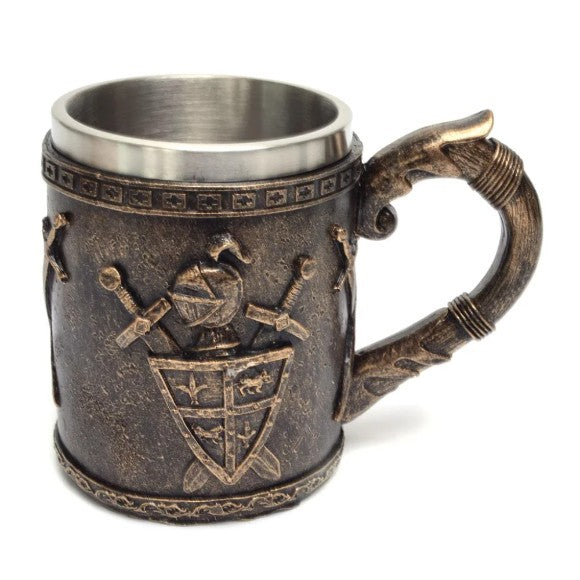 3D Coffee Mug Knight Made of Steel and Resin