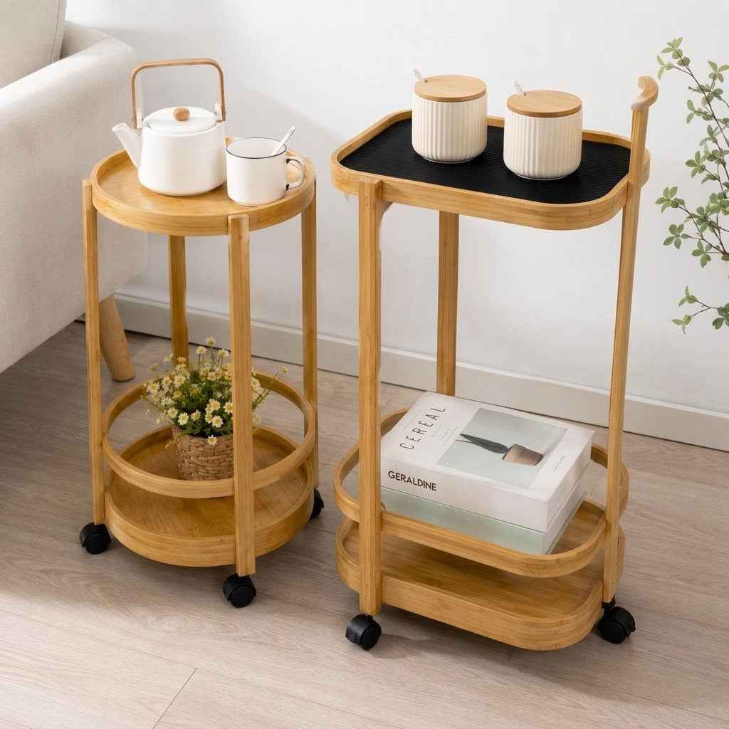 Bamboo Serving Trolley / Side Cart