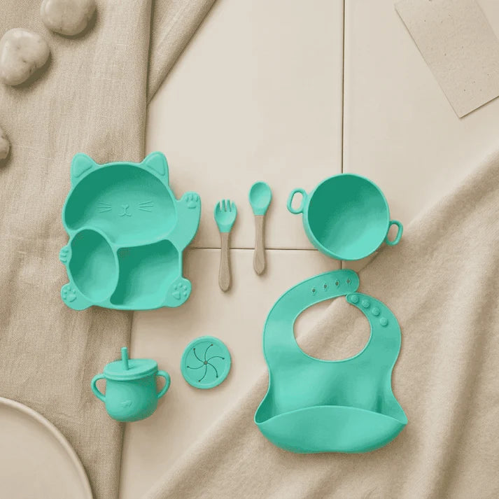 8 Piece Baby Silicone Feeding Set