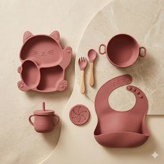 8 Piece Baby Silicone Feeding Set