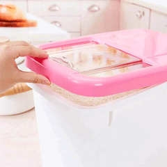 10KG Airtight Rice & Flour Storage Container | Large Capacity Grain Dispenser Box
