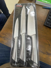Premium 3-Piece Stainless Steel Kitchen Knife Set – Ergonomic All-Metal Design