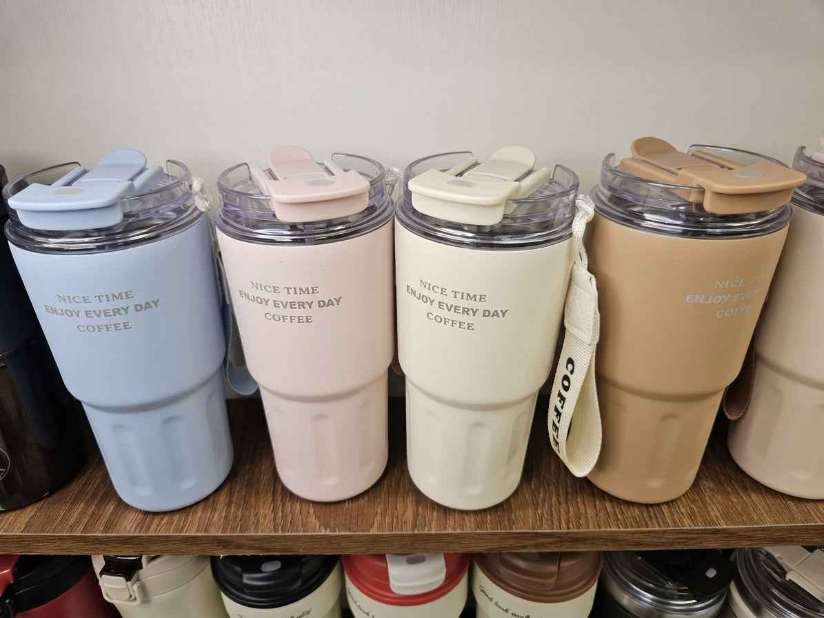 Pastel Travel Tumbler with Handle