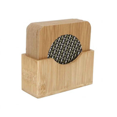 Bamboo Coaster Set with Holder