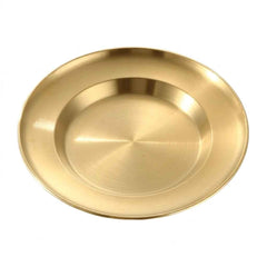 Brushed Gold Stainless Steel Serving Plate