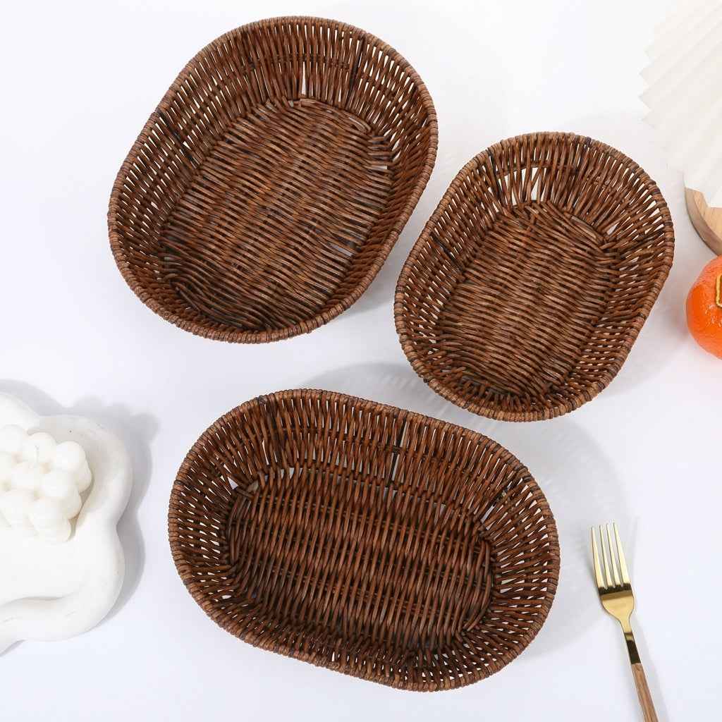 Oval Wicker Basket Set (3 Sizes)