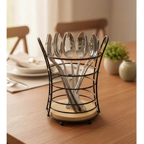 Stainless Steel Upright Utensil Crock & Spoon Stand