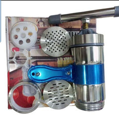Stainless Steel Hand-Press Noodle Maker | Manual Pasta Extruder & Spaghetti Cutter | Fresh Homemade Noodle Machine