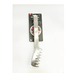Stainless Steel Salad & Pasta Tongs with Silicone Tips | Non-Scratch Cooking & Serving Tong | Heavy Duty Food Server