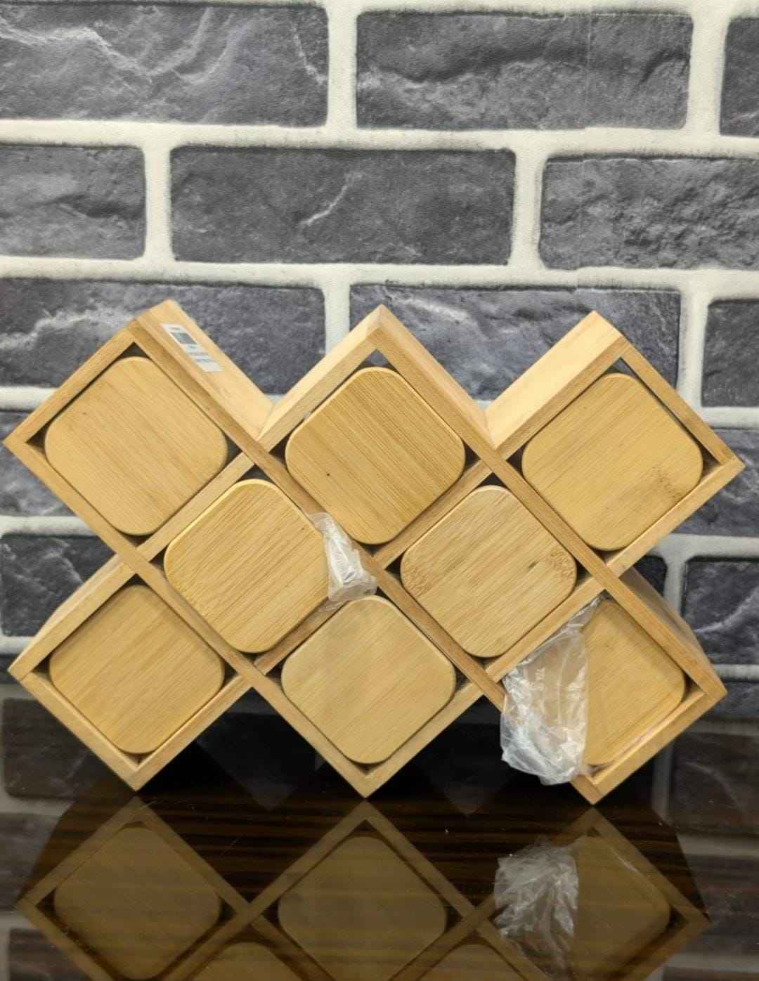Bamboo Wooden Wall-Mounted Storage Organizer – Stylish Multi-Compartment Rack