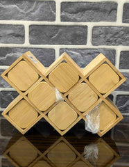 Bamboo Wooden Wall-Mounted Storage Organizer – Stylish Multi-Compartment Rack