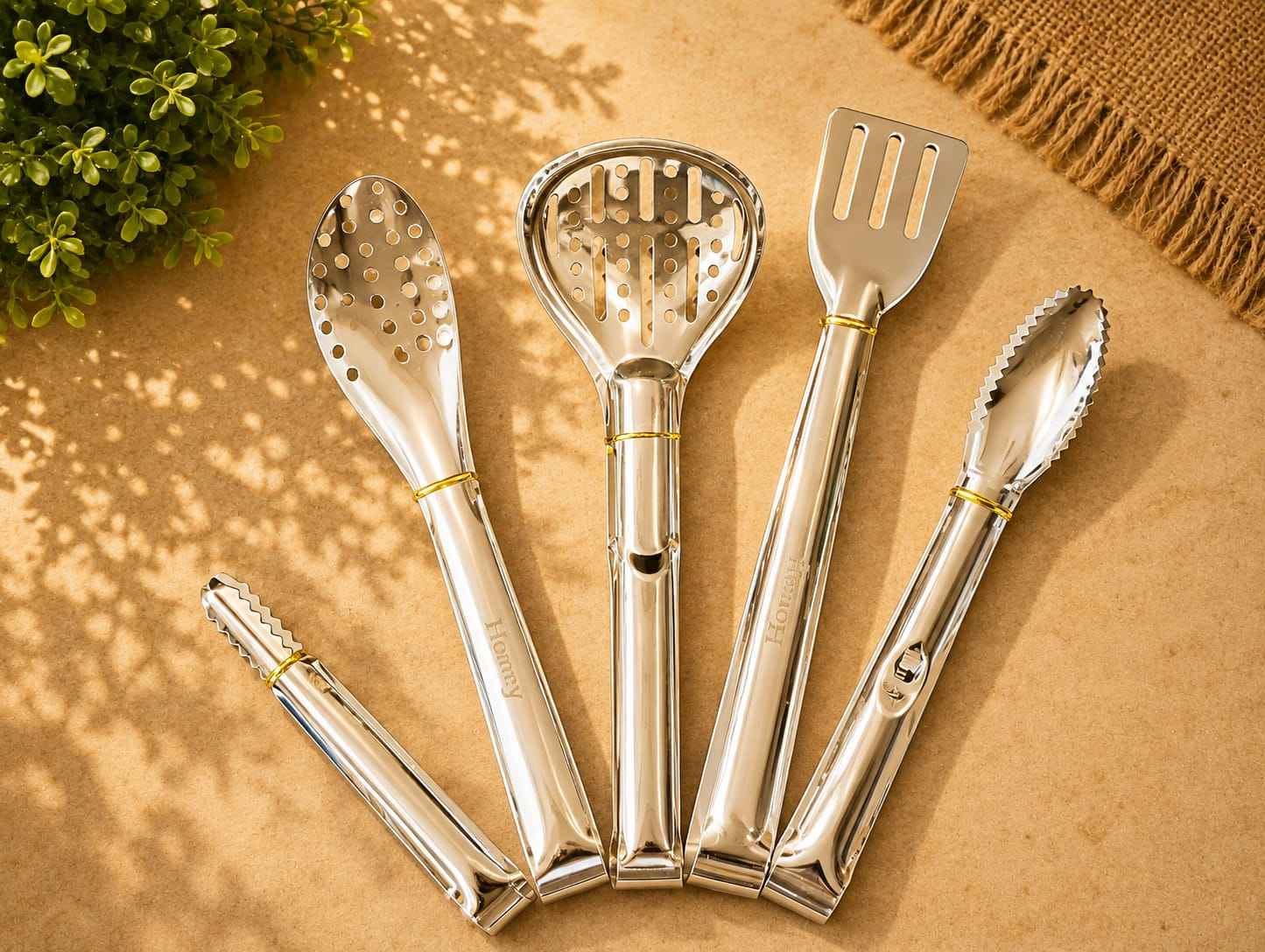 Silver Kitchen Tool Set (5 Pcs)