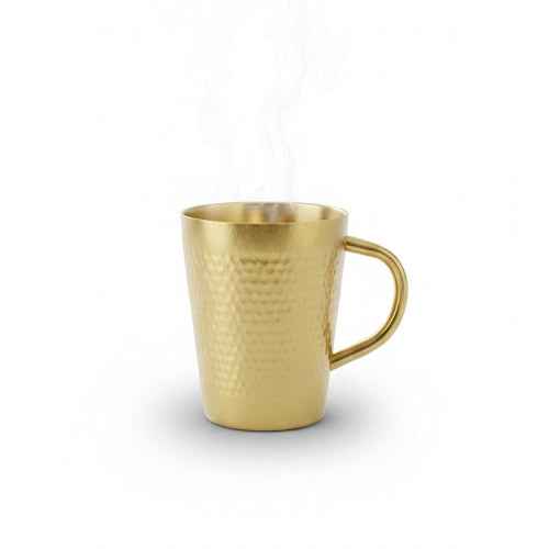 Gold Hammered Mug