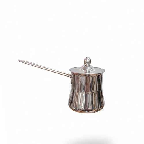 Stainless Steel Turkish Coffee Pot (Cezve) with Long Handle